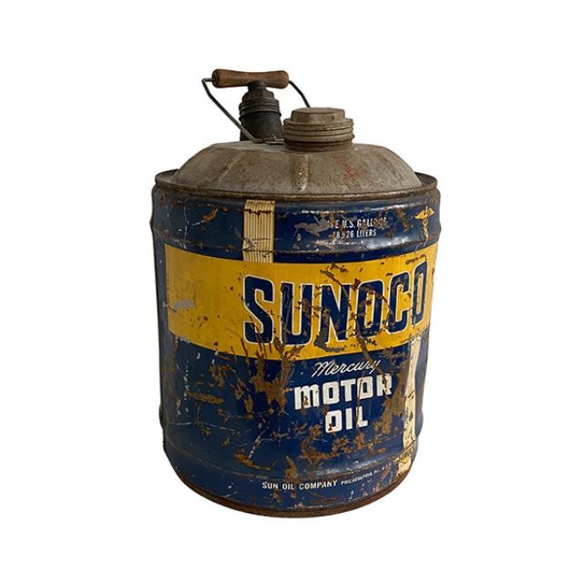 (25390012)GAS CAN-Antique Sunoco Motor Oil 5 Gallon Gas Can