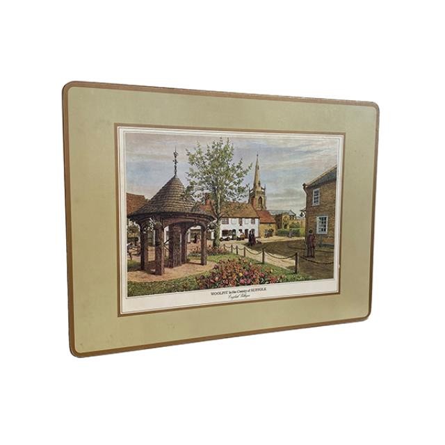 (71070070)PLACEMAT-Pressboard Cork Back English Villages of Suffolk Placemat