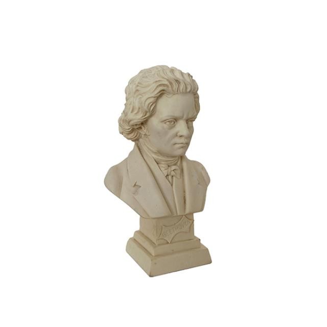 (52510057)BUST-Off-White Resin Beethoven