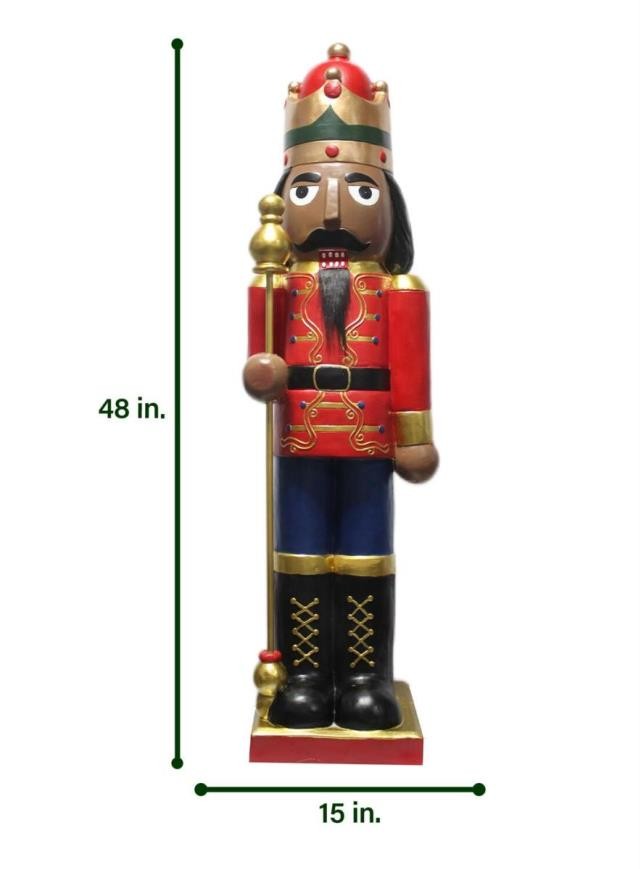 (52900351)NUTCRACKER-4' Black Hair w|Beard