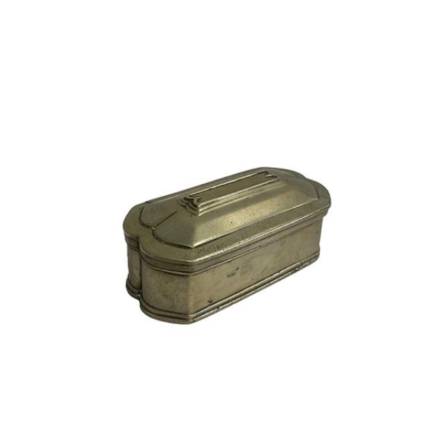 (52410683)BOX w|LID-Dull Brass Box w|Scalloped Edge