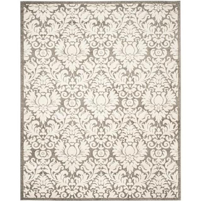 Rug (8'x10') Charcoal Floral (57020929)