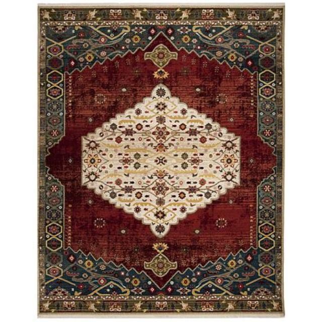 Rug (8'x10') Kashan Center Cream Medallion