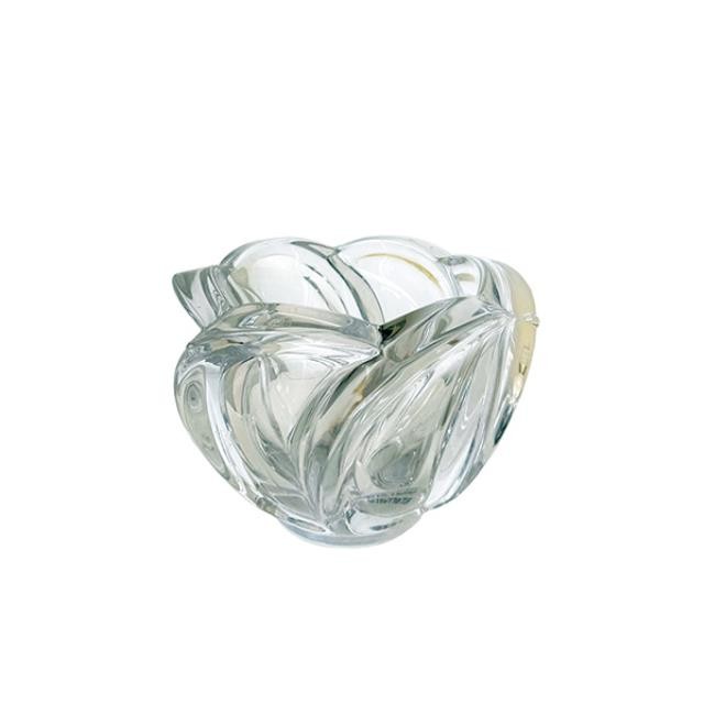 (25677078)DECORATIVE BOWL-Vintage Crystal Flower Petal Swirl Bowl