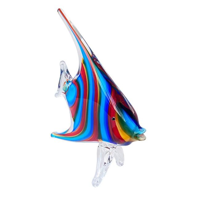 (Birdy0924)FIGURINE-Vibrant Red|Blue|Yellow Glass Fish