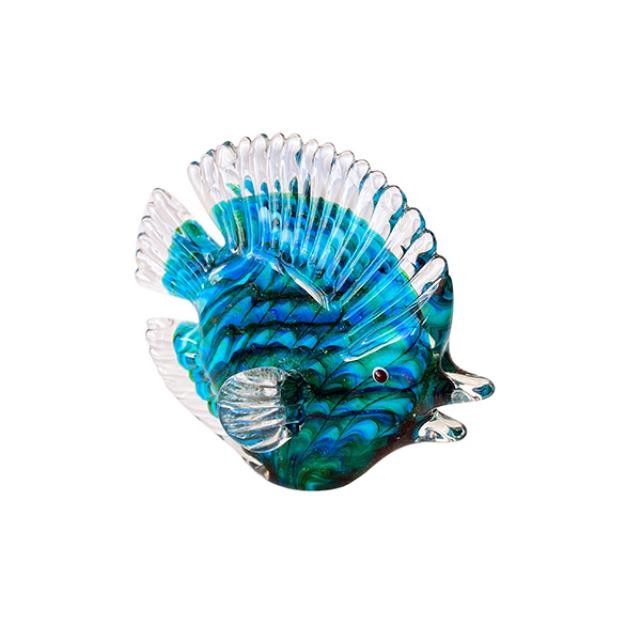 (Birdy0926)FIGURINE-Blue|Green Glass Fish