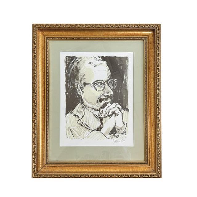 (LWCA0148)CLEARED ART-Sketch of Man w|Glasses