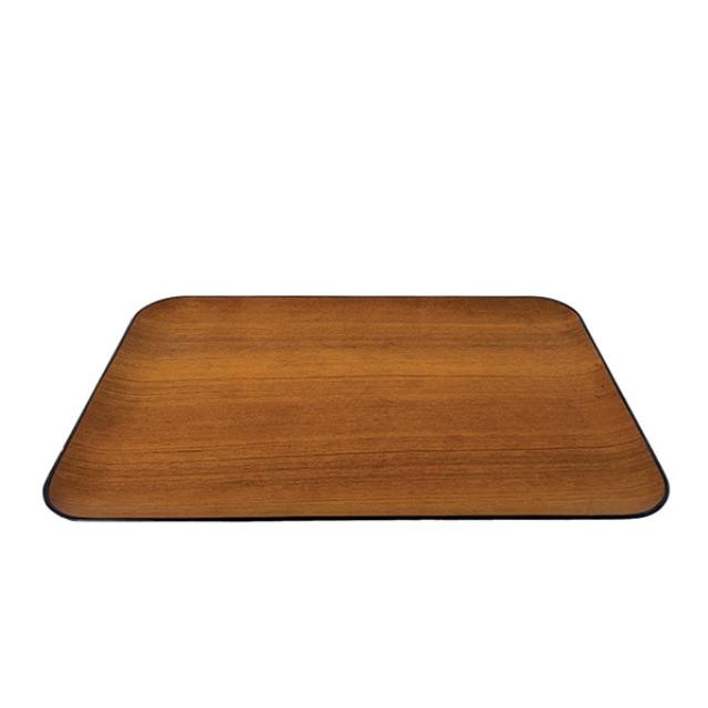 (25340448)TRAY-MCM Modern Teak Laquered Tray