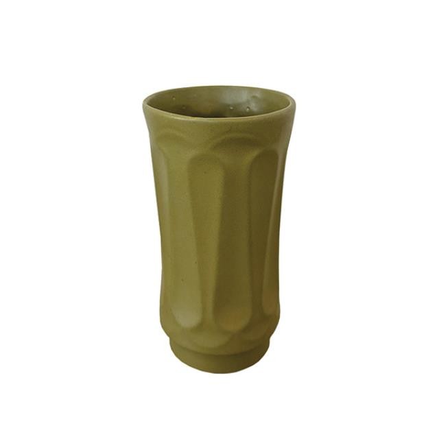(52571084)VASE-Vintage Sage Olive GReen MCM Vase