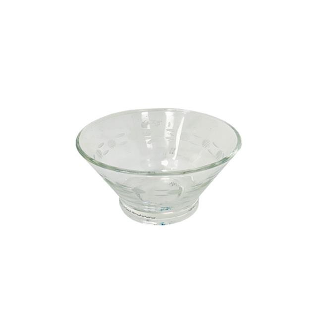 (25677089)DECORATIVE BOWL-Small Crystal Glass w|Etched Flowers