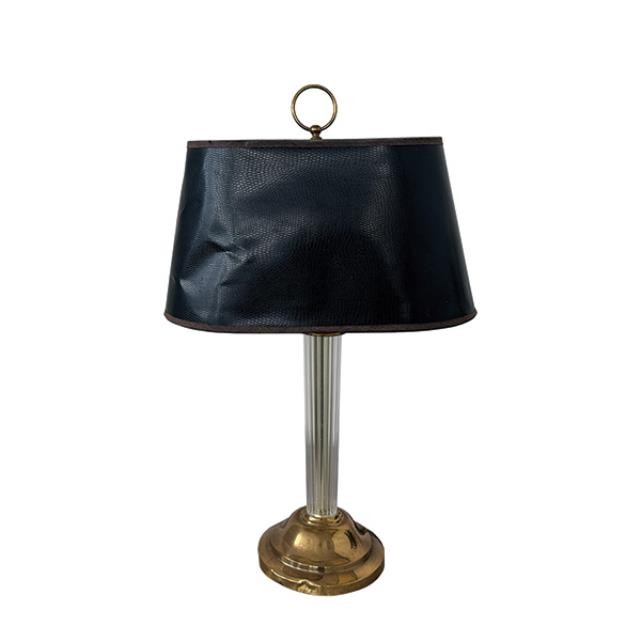 (60073144)TABLE LAMP-Brass w|Plexi-Glass Center