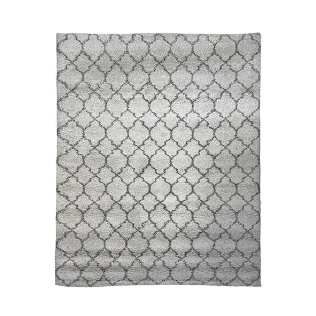 (57020936)RUG-7'10"x10'10" Contemporary Cream Clover Plush Rug