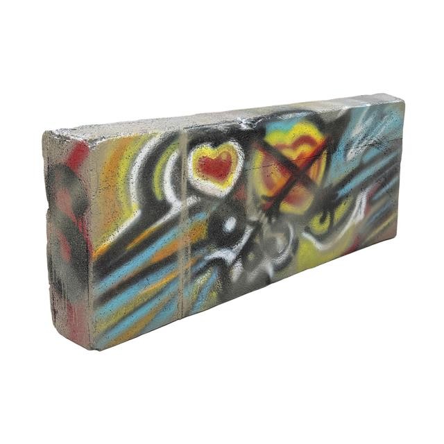 (90050035)FAUX CEMENT BLOCK-Various Graffiti Blocks
