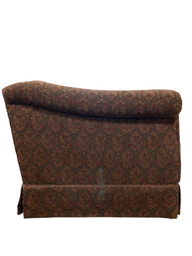 (40010364)SOFA-Brown Upholstered Sofa w|Skirt