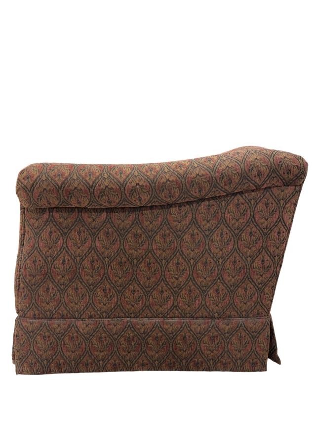 (40010364)SOFA-Brown Upholstered Sofa w|Skirt