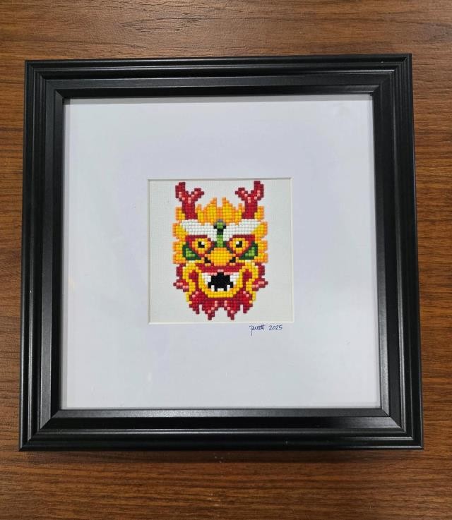 (8521PJ79) Chinese Dragon | In Black Museum Frame