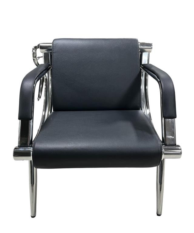 CHAIR-ARM-Office Black & Chrome Rollback