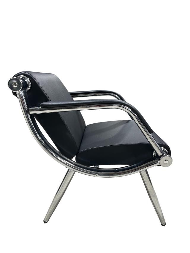 CHAIR-ARM-Office Black & Chrome Rollback