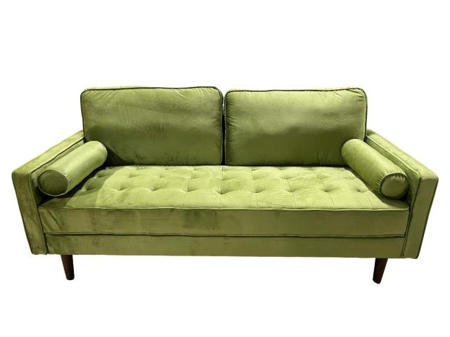 (40010365) Celery Green Velvet Sofa